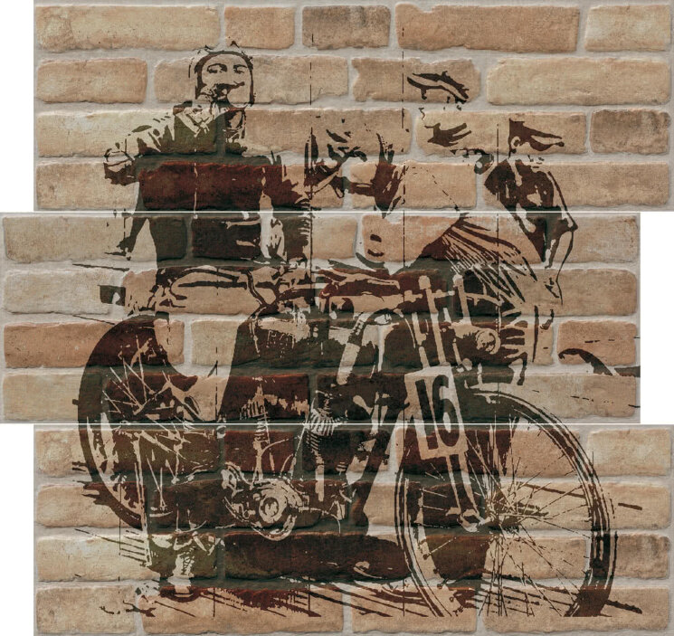 Декор (95.7x96.8) 17507- Bistrot Decoro B3Pz Mattone - Bistrot з колекції Bistrot Settecento