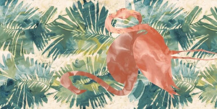 Панно Tropicale Flamingo Digit+ 120x240 Wide And Style Plus ABK з колекції Wide And Style Plus ABK