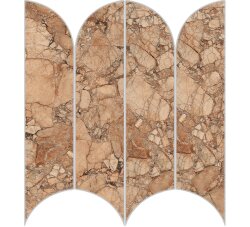 Мозаїка 28.1x31 R9CD Incanto Breccia Pernice Glossy Mosaico Ventaglio Ragno Incanto