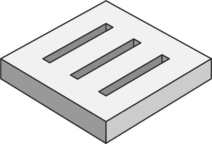 Решітка MANHATTAN SQUARE CORNER DRAINAGE GRATE SILVER - 15x15  Manhattan з колекції Manhattan Peronda