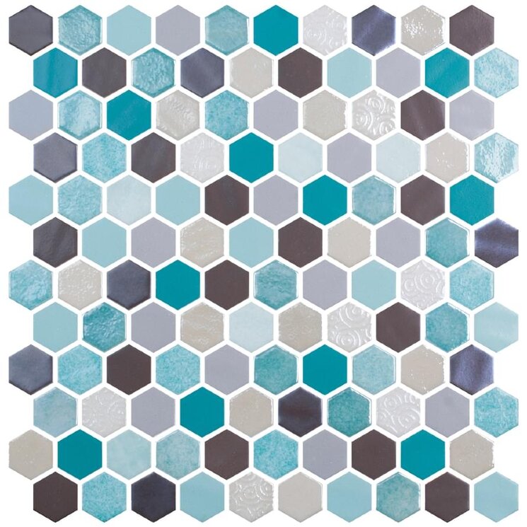 Мозаїка Aquamarine 30.1x29 Hexagon Blends Onix Mosaico з колекції Hexagon Blends Onix Mosaico Мозаїка Aquamarine 30.1x29 Hexagon Blends Onix Mosaico з колекції Hexagon Blends Onix Mosaico