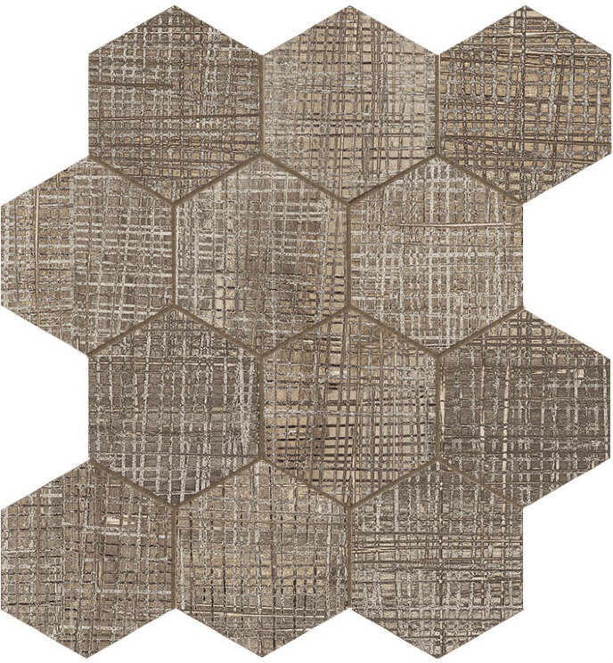Мозаїка 35x37,5 Taupe Esagona/Mix - Fresh - DFREM60 з колекції Fresh Dom Ceramiche