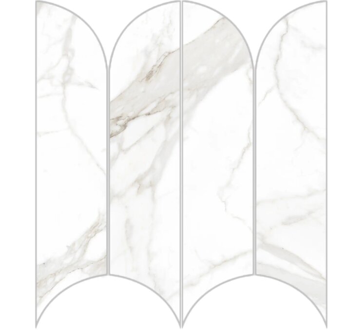 Мозаїка 28.1x31 R9CE Incanto Calacatta Nobile Glossy Mosaico Ventaglio Ragno Incanto з колекції Incanto Ragno