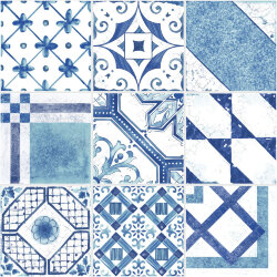 Плитка (20x20) Maiolica Blue mix (9 patterns) - Maiolica Mix