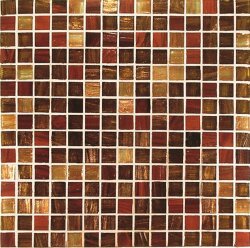 Мозаїка (32.5x32.5) V4380 Rosso/Ramato Mix - Gold Bronze