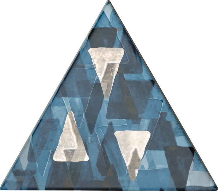 Декор L 17x17х17 Triangolo Impressioni Platino Su Azzurro - Triangolo - TG D IMP PLA 06 з колекції Triangolo Petracer’s