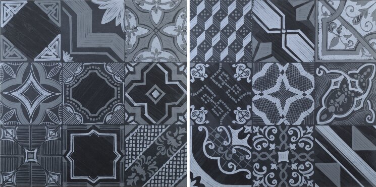 Плитка 20x20 Le Riggiole Nero - Bianco - Le Riggiole - 142506 з колекції Le Riggiole 14 Ora Italiana