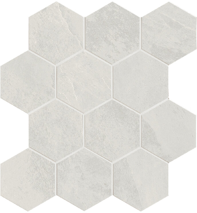 Мозаїка 35x37,5 Gentle Stone White Esagona Mix T12 - Gentle Stone - GSTEM10 з колекції Gentle Stone Ascot