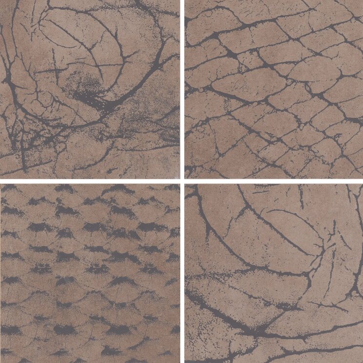 Декор 60x60 Y12062001 Decor set 4 Zoom Taupe nature Steuler Thinsation з колекції Thinsation Steuler
