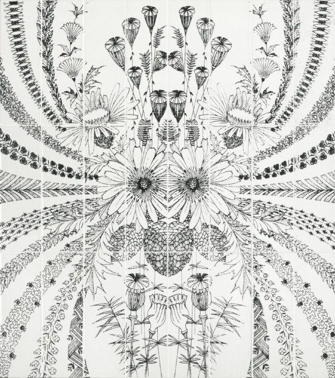 Декор (80x90) PAN FLO.GE Pannello Floreale Gesso - Silk з колекції Silk Tonalite