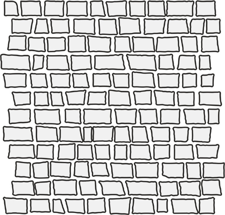 Мозаїка 30x30 Mos. Random Met. Bianco - Costruire - 1062374 з колекції Costruire Serenissima