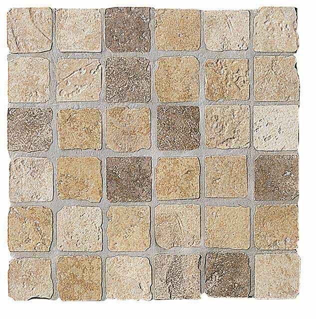 Мозаїка (32.7x32.7) B6546- Mosaico 5x5imixsabbia/Bruno/Avorio - Azteca-Maya з колекції Azteca-Maya Settecento