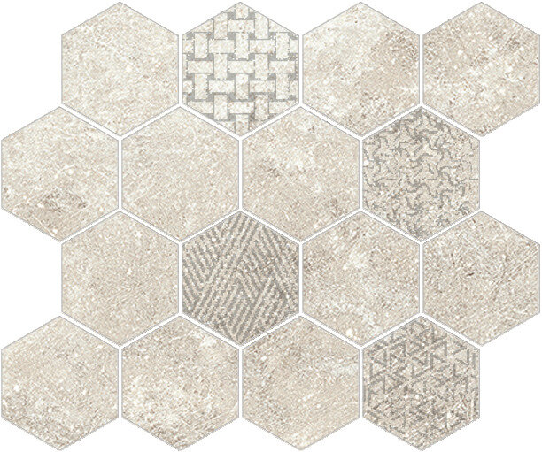 Мозаїка (25.6x29.4) MEDHSA Mosaico Exagon Decoro Sand - Heritage з колекції Heritage Brennero