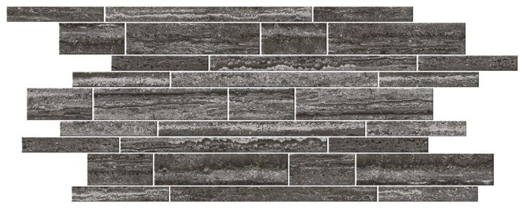 Мозаїка Vein Cut Black Muretto Mosaico Nat 30x60 Italian Icon Cisa з колекції Italian Icon Cisa Мозаїка Vein Cut Black Muretto Mosaico Nat 30x60 Italian Icon Cisa з колекції Italian Icon Cisa