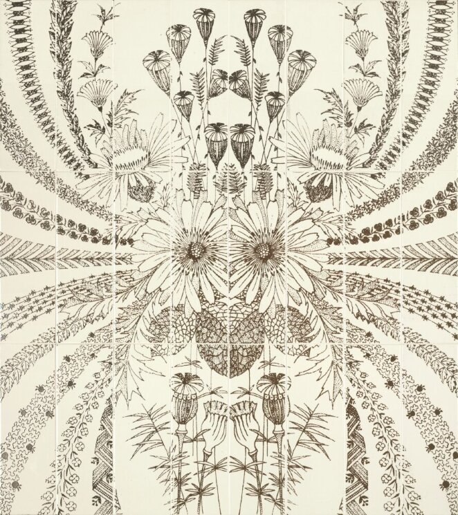 Декор (80x90) PAN FLO.PE Pannello Floreale Pergamena - Silk з колекції Silk Tonalite