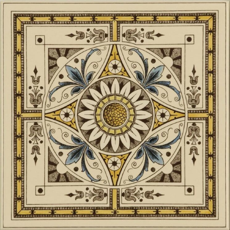 Декор Symmetrical Classical Pattern 15.2x15.2 Artworks Colonial White Original Style з колекції Artworks Colonial White Original Style Декор Symmetrical Classical Pattern 15.2x15.2 Artworks Colonial White Original Style з колекції Artworks Colonial White Original Style