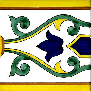 Декор (10x10) Flavia10 IFestoni - Ceramica Artistica Vietrese з колекції Ceramica Artistica Vietrese Giovanni De Maio