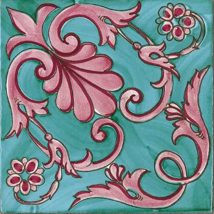 Декор (40x40) Damasco Antichi Decori - Cotto Salernitano з колекції Cotto Salernitano Giovanni De Maio Декор (40x40) Damasco Antichi Decori - Cotto Salernitano з колекції Cotto Salernitano Giovanni De Maio