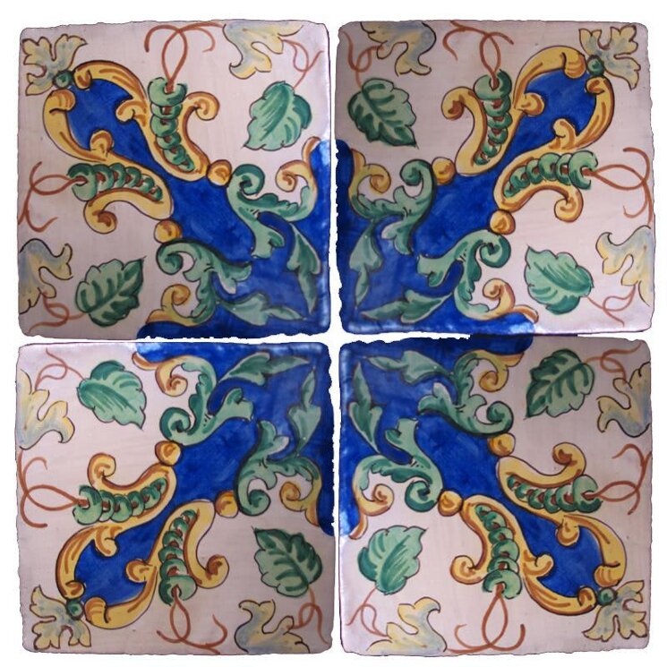Декор (20x20) Piastrelle Maioliche Repro 015/C - Maioliche Repro з колекції Maioliche Repro Scianna