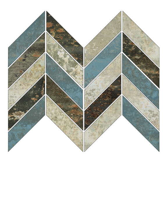 Мозаїка 22.5X32.5 Grunge Mix Lappato Mosaico Espiga Grunge Aparici з колекції Grunge Aparici